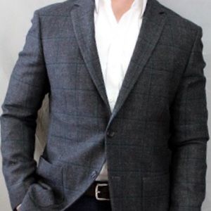 Banana Republic Charcoal windowpane Sportcoat 42S